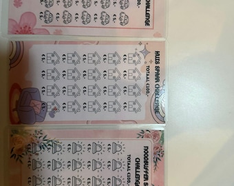 Sparziele/Herausforderungen - 3er-Set - A6 - druckbar