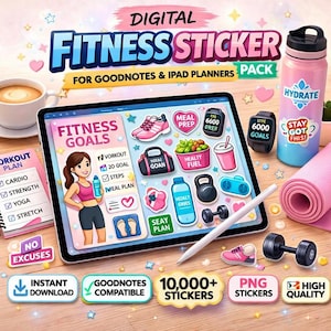 10.000+ Digitale Sticker Mega Bundel voor GoodNotes, iPad & Digitale Planners