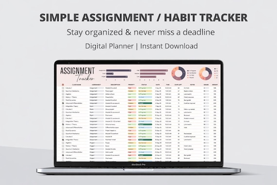 Habit Tracker Printable – Simple Monthly & Daily Planner PDF | Instant Download