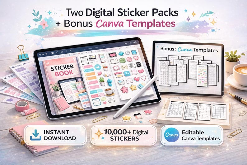10,000+ Digital Sticker Mega Bundle for Goodnotes, iPad & Digital ...