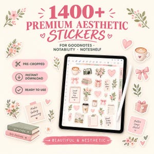 1400+ Digital Sticker Mega Bundle for GoodNotes, iPad & Digital Planners