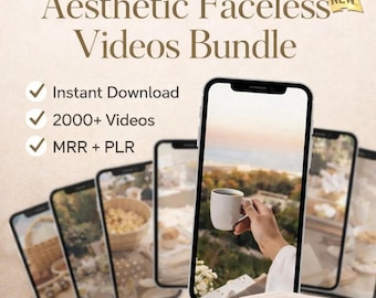 Faceless Reels Master Resell Rights, Klaar-om-te-Gebruiken Luxe Aesthetic Video’s Voor Faceless Marketing,PLR