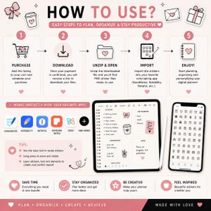 Easy step-by-step guide showing how to import digital planner stickers into GoodNotes using pre-cropped PNG files for instant planning.