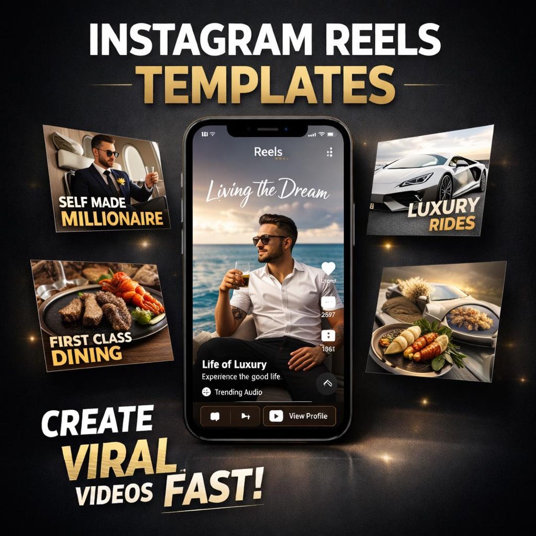 Canva Reels Templates Bundle for Instagram & Tiktok Editable Video