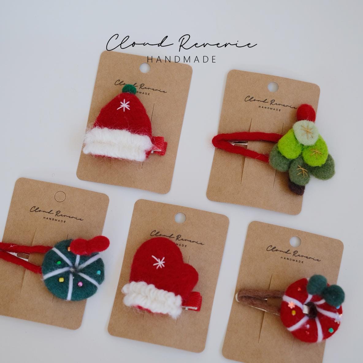 Weihnachts-Haarspangen Set – 6 Stück Mit Geweih, Weihnachtsmann & Lebkuchenmann | Rutschfester Clip Für Mädchen & Frauen
