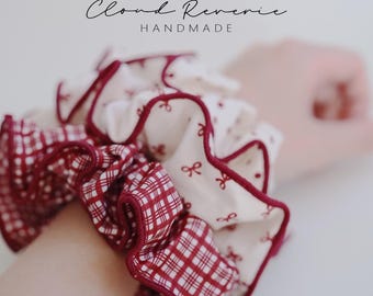 Handmade Christmas Scrunchie  | Holiday Hair Tie  | Holiday Hair Accessory | Stocking Stuffer for Women| Gifts for Girls