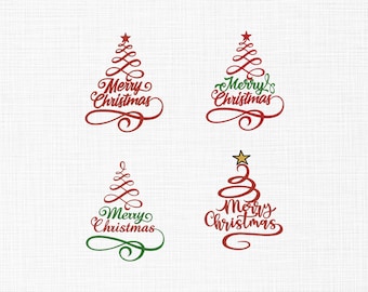 Weihnachtsbaum Stickerei, Merry Christmas Baum Stickmuster, Urlaub Maschinenstickdatei, Weihnachtsbaum Muster