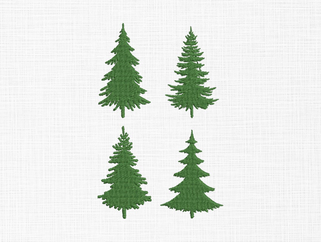 Evergreen Pine Tree Machine Embroidery Designs, Christmas Tree Machine ...
