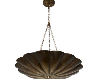 Lámpara de techo colgante de estilo vintage con cadena ajustable de latón