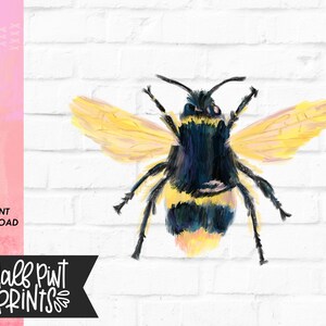 Digitally Painted Honey Bee Design, Sublimation Designs, File PNG, Queen Bee, Sweet like Honey image 2