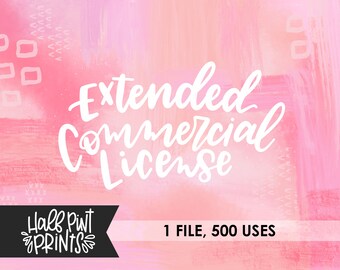 Extended Commercial License - 1 file for 500 uses