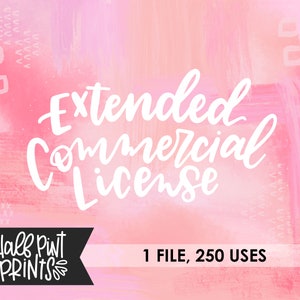 Extended Commercial License - 1 file for 250 uses