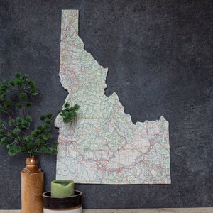 IDAHO State Map Wall Decor | Idaho | Vintage Map | Wall Decor | Office Decor | Perfect Gift for Any Occasion | Medium Size