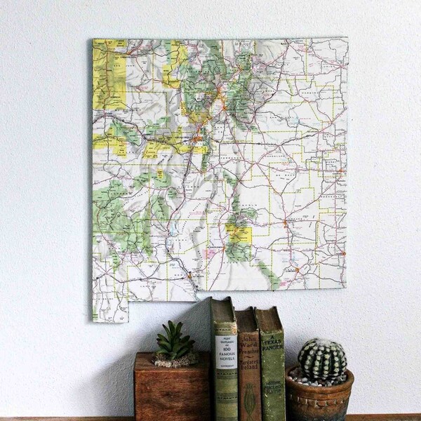 NEW MEXICO State Map Wall Decor | New Mexico | Southwestern Decor | Perfect Gift for Any Occasion | Vintage Map | Medium Size