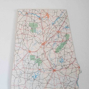 ALABAMA State Map Wall Decor Vintage Map Decor Perfect Gift for Any Occasion Gallery Wall Decor Medium size image 3