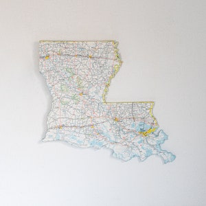 LOUISIANA State Map Wall Decor Louisiana State Decor Wall Decor Vintage Map Perfect Gift for Any Occasion Medium Size image 1