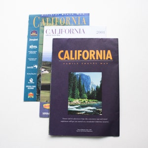 CALIFORNIA Road Map | California | Road Map | State Map | Vintage Map | Crafts