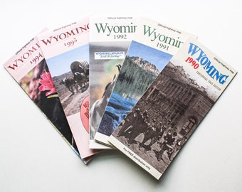 WYOMING State Map | Wyoming | Wyoming Road Map | State Maps | Vintage Maps | Travel Maps | Crafts