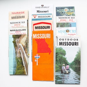 MISSOURI State Map | State Maps | Road Maps | Missouri | Travel Map | Highway Map | Vintage Maps | Crafts