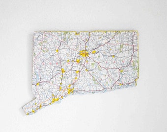 CONNECTICUT State Map Wall Decor | Connecticut | State Decor | Wall Decor | Vintage Map | Perfect Gift for Any Occasion | Small Size