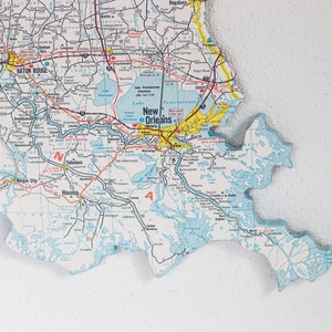 LOUISIANA State Map Wall Decor Louisiana State Decor Wall Decor Vintage Map Perfect Gift for Any Occasion Medium Size image 6