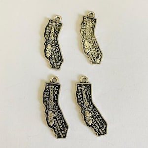 CALIFORNIA State Charms Lot of 4 | State Charms | California charms | California State | Jewelry Supplies