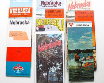 NEBRASKA State Map | Nebraska | Road Maps | State Maps | Travel Maps | Highway Maps | Vintage Maps | Crafts