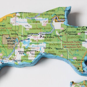 MICHIGAN State Map Wall Decor Michigan Michigan State Vintage Maps National Geographic Map Gallery Wall Small size image 7