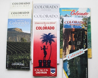 COLORADO State Map | Road Map | Colorado | State Map | Vintage Map | Travel Map | Crafts