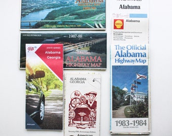 ALABAMA Road Maps | Vintage Maps | Alabama | Road Map