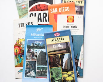 CITY Maps | US City maps | Road Maps | Vintage Maps | Maps | Travel Maps | Crafts