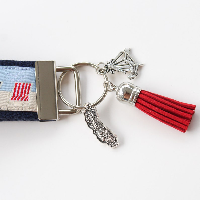 CALIFORNIA Keychain Wristlet Key Fob California Perfect Gift for Any Occassion Key Holder Key Chain image 2