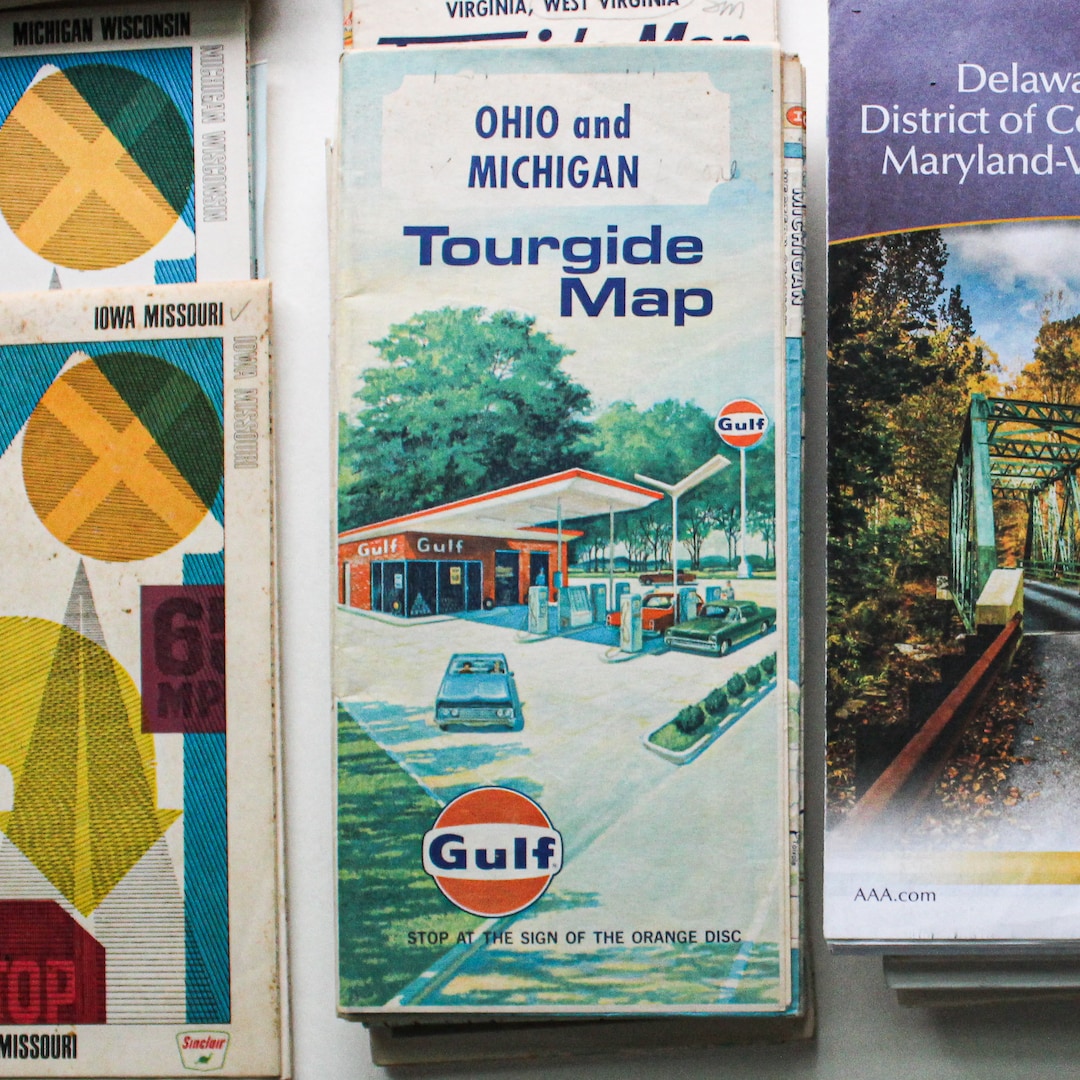 COMBO Ohio/michigan/west Virginia Maps | Multiple State Maps | Ohio