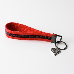 Heart Themed Key Chain Wristlet | Key Holder | Key Chain | Heart | Valentine Gift | ID Badge Holder | Gifts for Women | House Keys