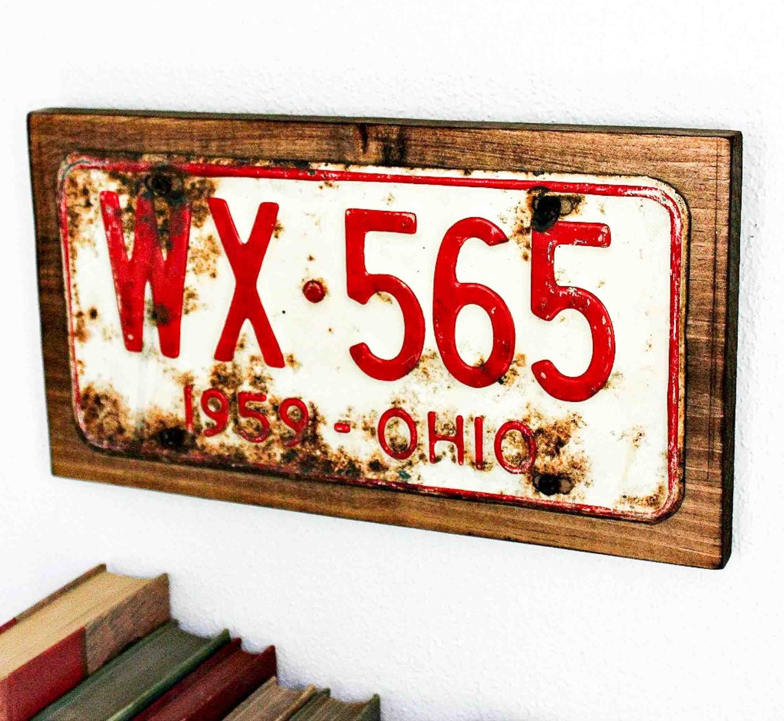 OHIO State License Plate Wall Decor Vintage Ohio License - Etsy