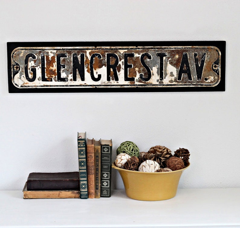 Street Sign Wall Decor Vintage Street Sign Vintage Etsy