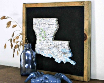 LOUISIANA State National Geographic Mini Map