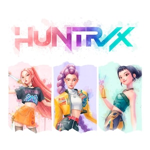 Kpop Hunter Png, Design K pop démon Png, Saja Girls Png, cadeau pour amoureux d'anime MiraRumiZoeyDerpy Tiger Png, chemise de fan de démons K pop