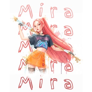 MIRA Huntrix Kpop Demon Hunters Shirt Designs PNG