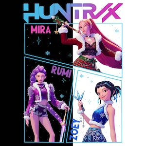 Kpop Christmas PNG Clipart, Anime Girls Holiday Design (Digital Download)