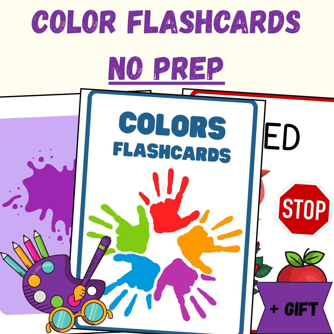 Color Flashcards Printable | Preschool Color Cards | No Prep Toddler ...