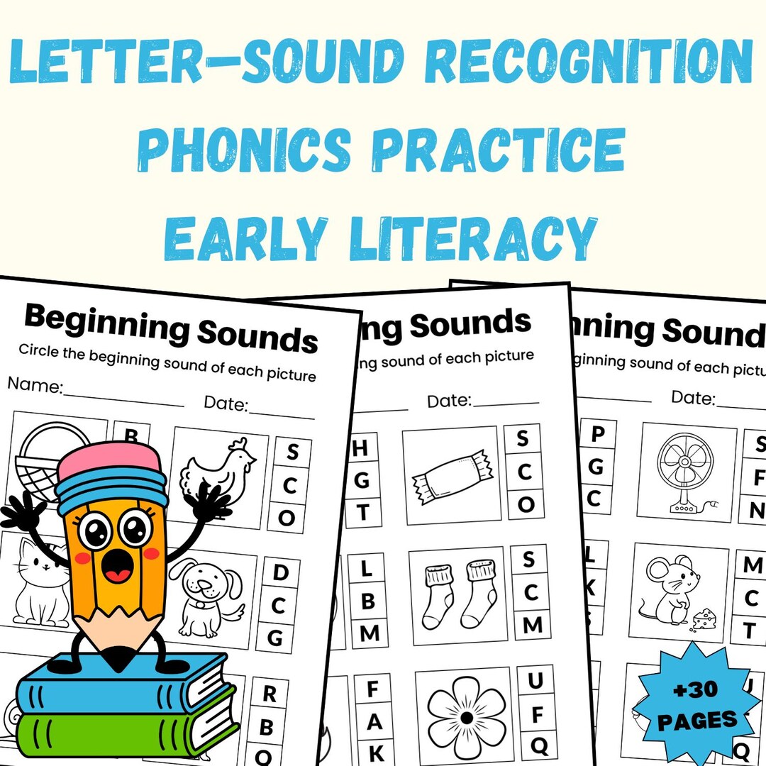 Letter Sound Recognition Worksheets | +30 Pages | Beginning Sounds ...