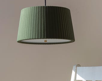 Living Room Olive Green Pendant Lamp, Minimalist design, Handmade Scandinavian Pendant Light, Housewarming gift