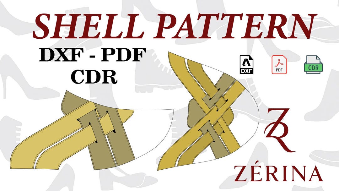 Upper Pattern Sample Crisscross Strap Slipper Upper Pattern – Digital Saya Cutting Templates ...