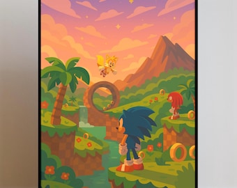 Stampa artistica di videogiochi arcade retrò / Arte murale di videogiochi a piattaforme pixel anni '90 / Download digitale di videogiochi classici / Decorazione da gioco stampabile all'istante