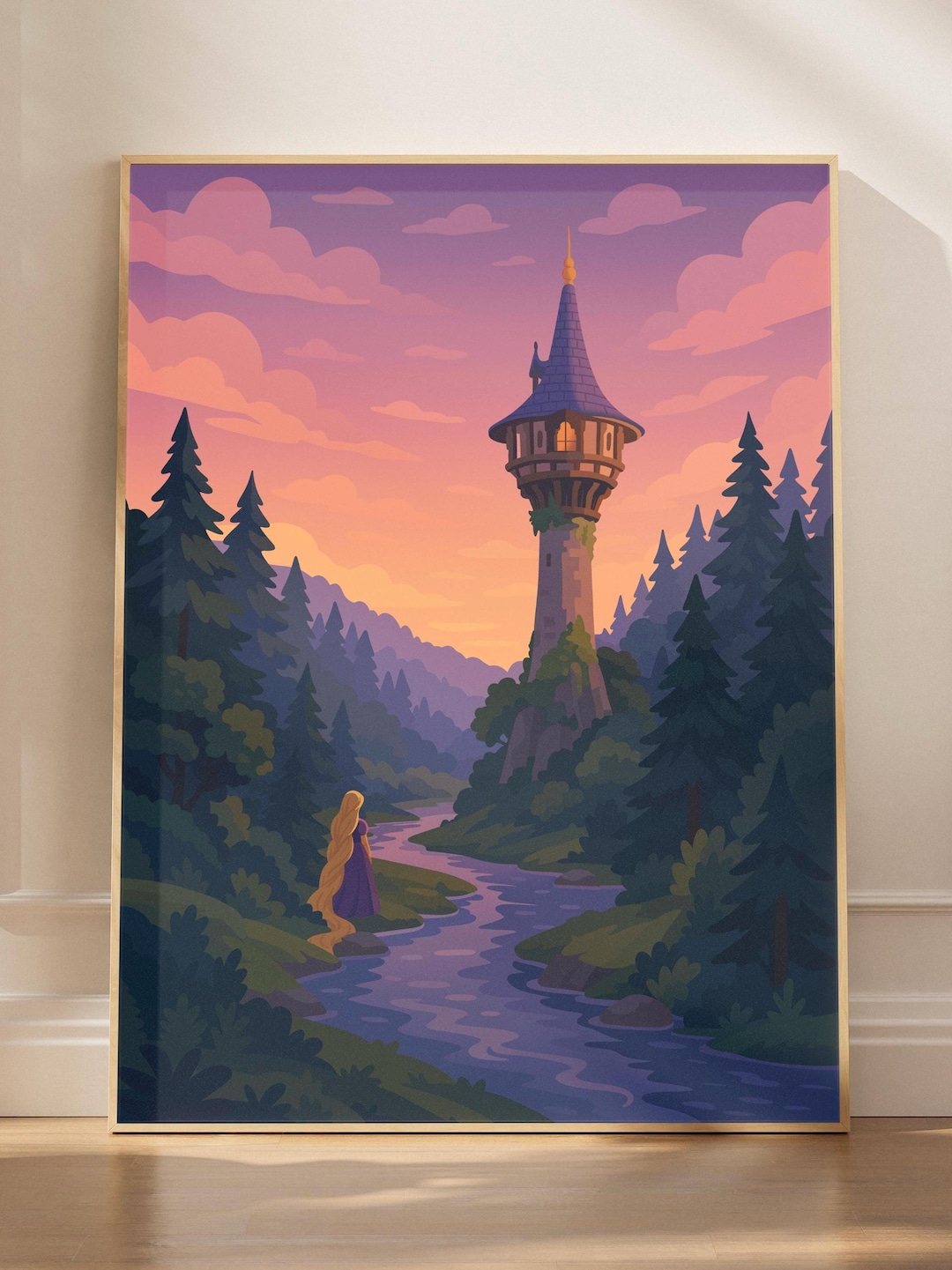 Rapunzel Tower Art Print Tangled Fairytale Nursery Wall Art rapunzel-tower-art-print-tangled-fairytale-nursery-wall-art