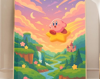 Retro Game Wall Art | Cute Anime Video Game Poster | Gamer Room Decor | Dream Land Art for Bedroom