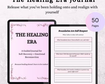 Healing Journal | Digital Self-care Journal | Guided Reflection Prompts (50 Pages - PDF Download)
