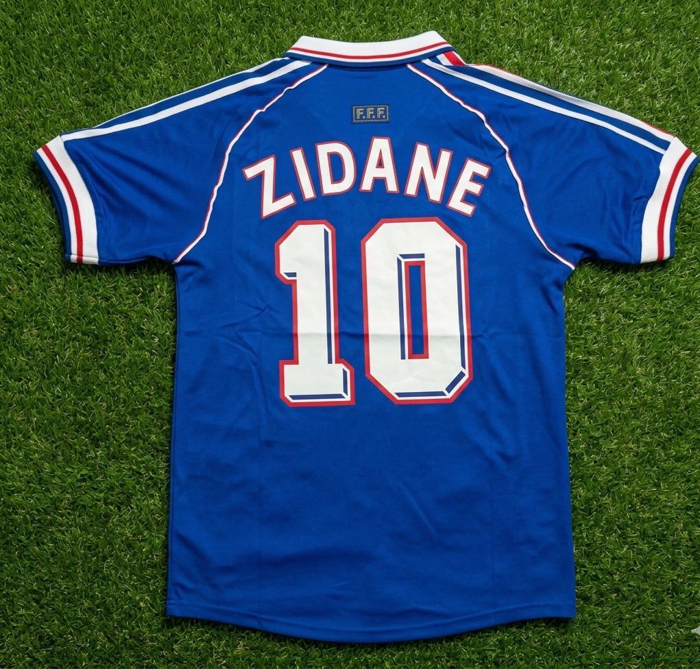 Maillot domicile adidas FFF France Coupe du Monde 1998 ZIDANE