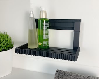 Space-saving mini shelf for bathroom & beauty accessories without drilling – clipform board set with universal board and holders
